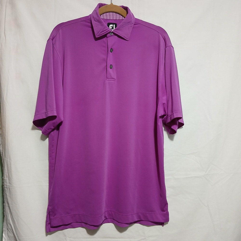 FootJoy Golf Polo Shirt‎ Purple Performance Stretch Short Sleeve Mens Size M